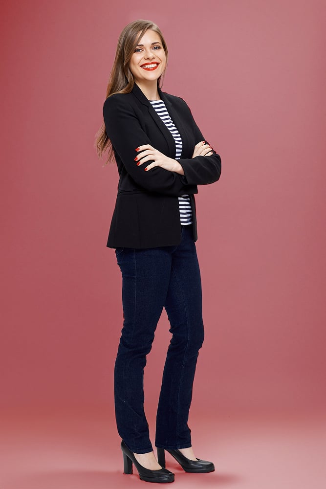 Red fashion look